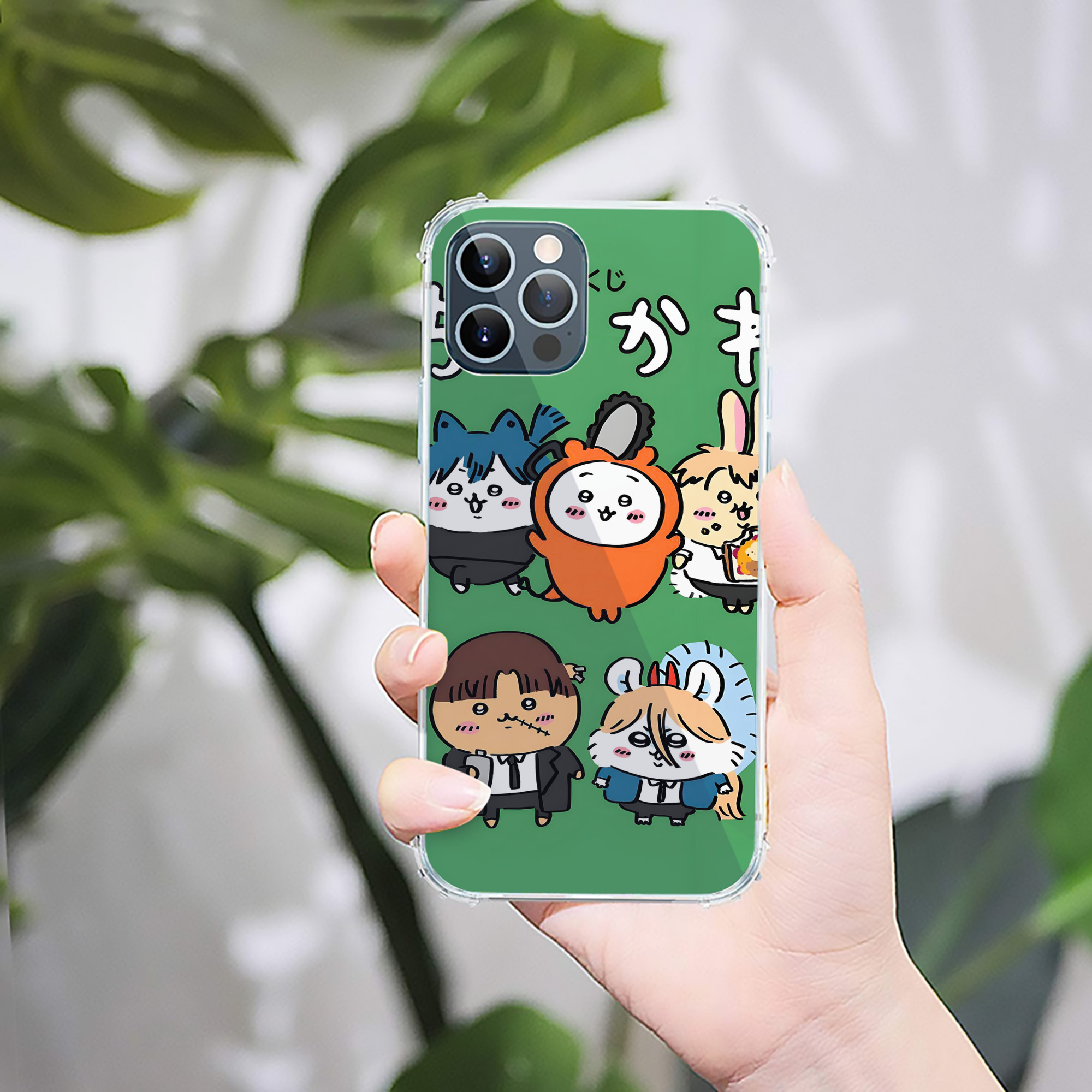 （画像用） ちいかわ Chii-kawa 【iPhone 12シリーズ対応】透明スマホケース（クリアソフトケース）